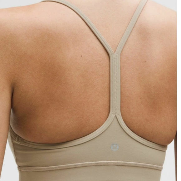 NWT Lululemon Flow Y Bra Nulu Light Support, A–C Cups-Sheer Oak Sz. 8 - Picture 2 of 7